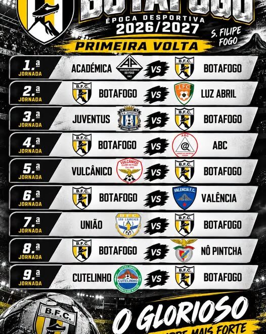 CALENDÁRIO DO CAMPEONATO REGIONAL 2026/2027